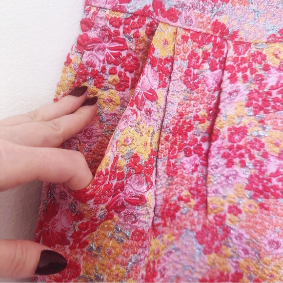 Lulus || Ellarina Pink Multi Metallic Tie-strap Two-piece Midi Dress - Picture 13 of 16